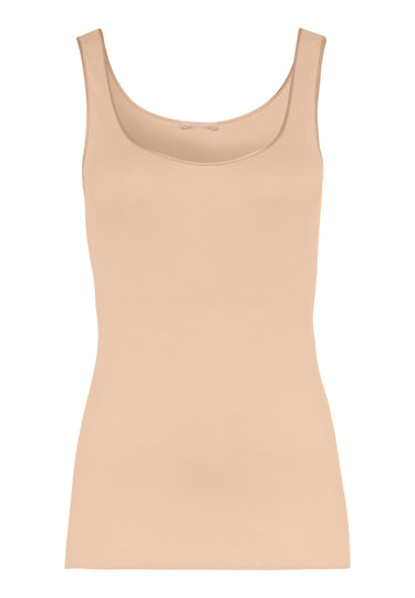 71604 Cotton Seamless Round Neck Tank - 274 Beige